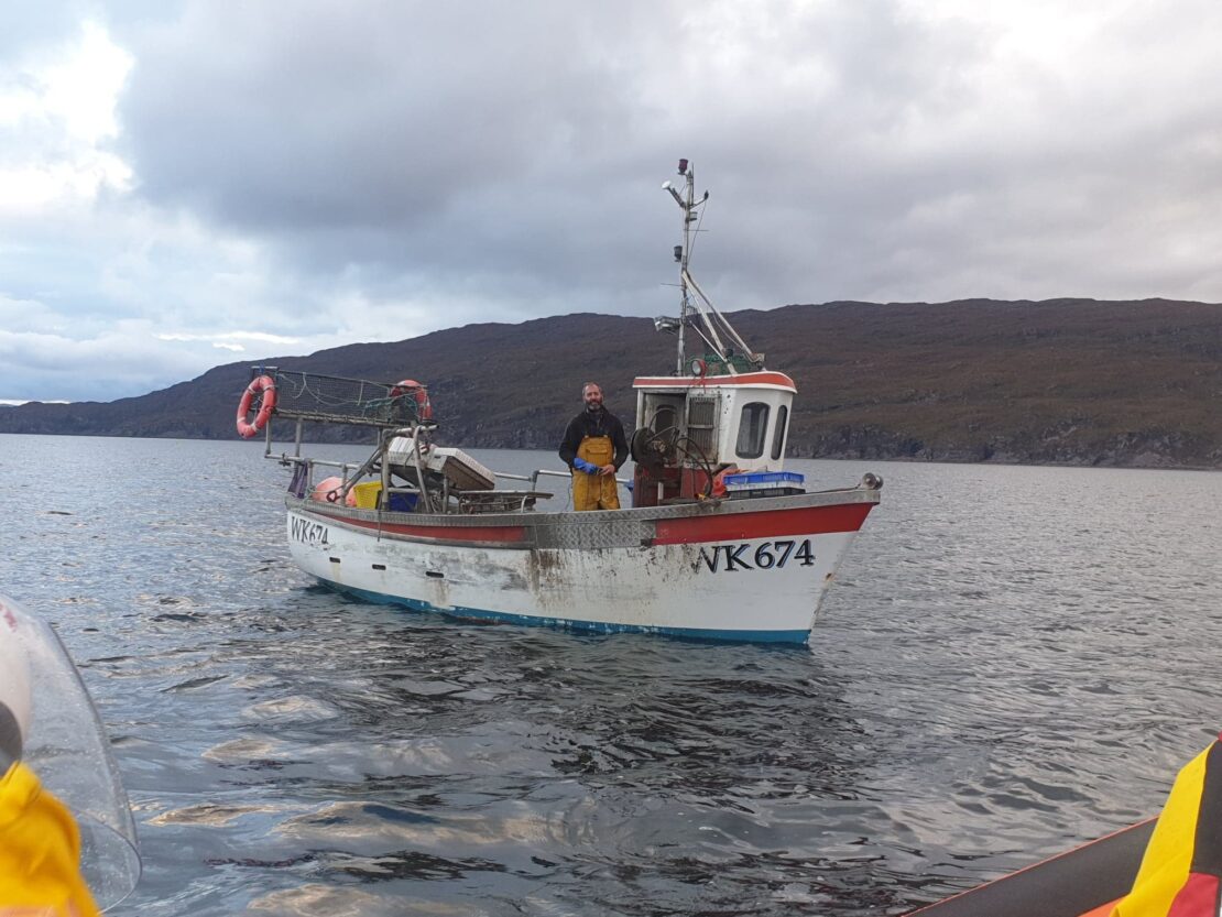 Lone UK fisherman raises alarm with flare